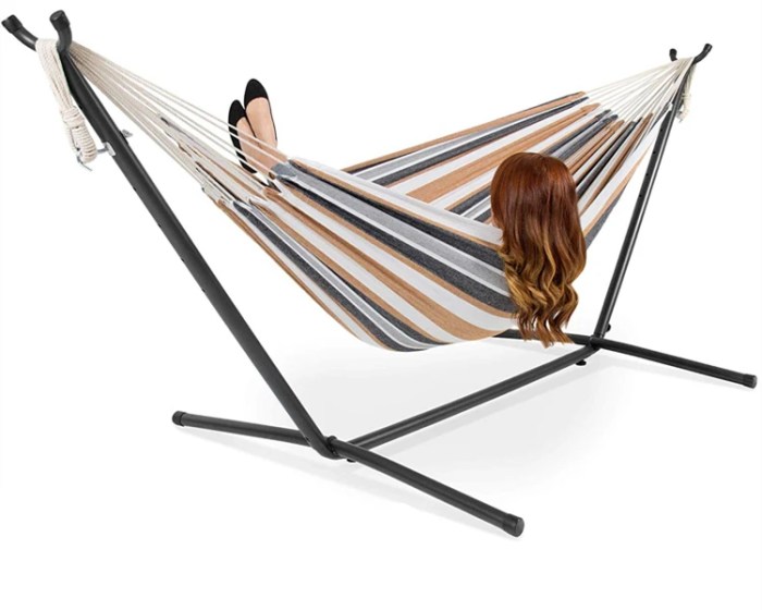 Anyoo Hammock Stand Portable Heavy Duty Steel Stand Easy to Assemble ...